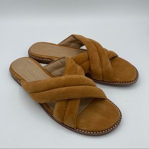 Madewell The Skyler Slide Sandal in Suede Sz 6